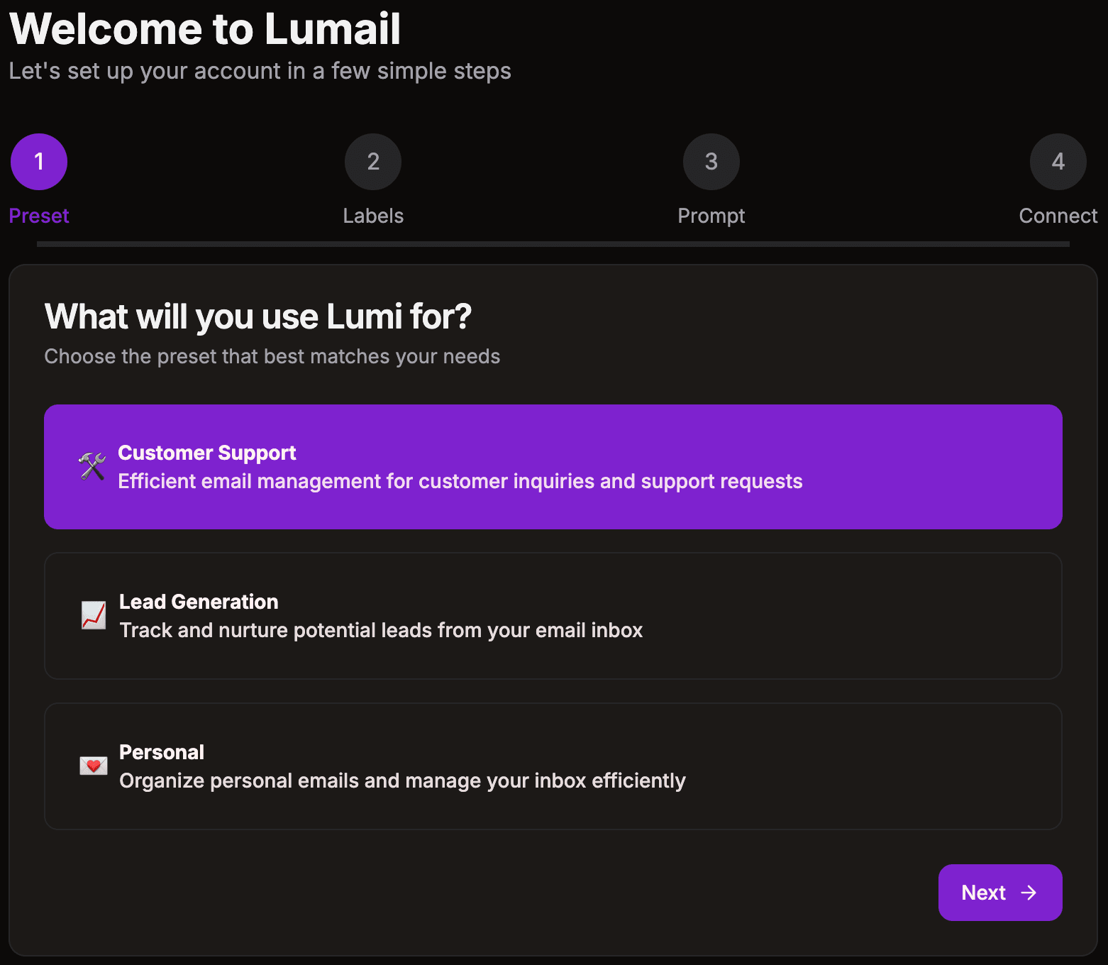 Lumail Onboarding